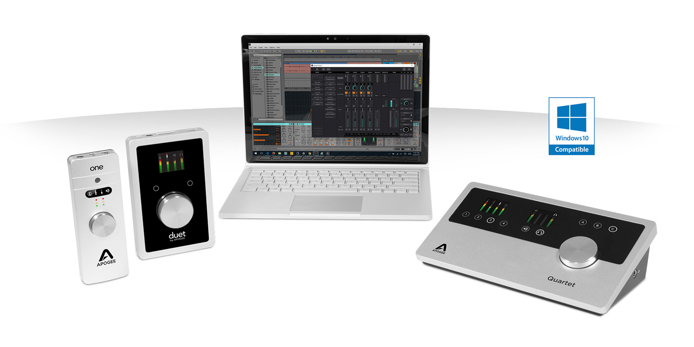 Apogee Announces Windows 10 Compatibility Portable Audio Interfaces