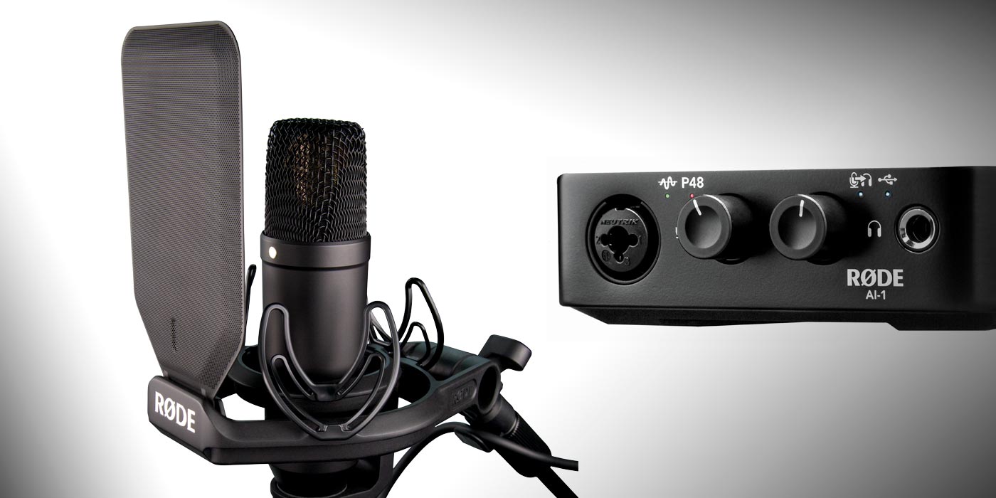 RODE Complete Studio Kit with AI-1 Audio Interface, NT1 Microphone