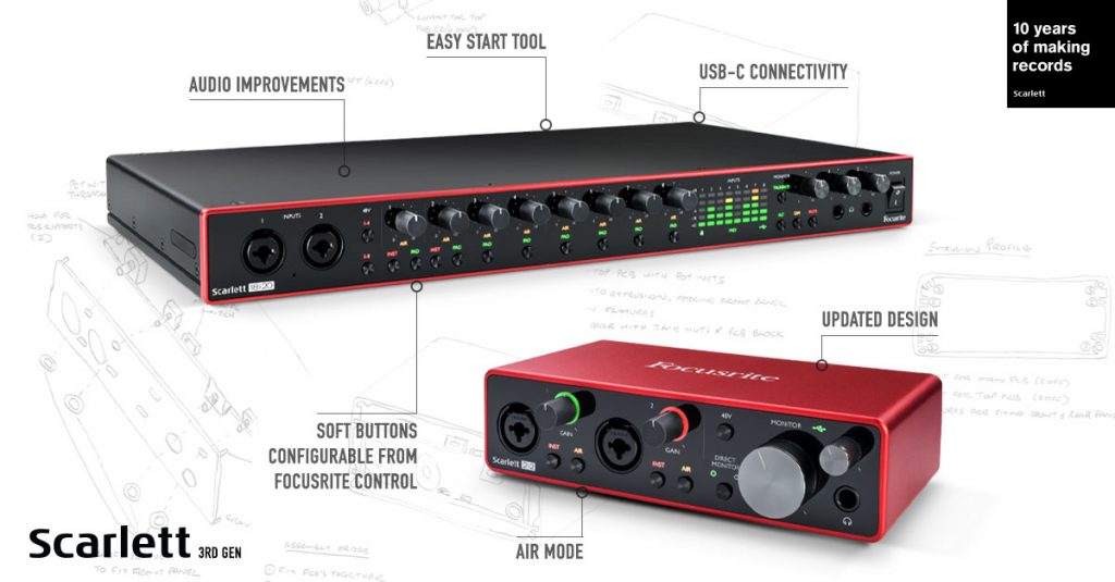 Focusrite Celebrates “10 Years of Making Records” with Scarlett Interfaces