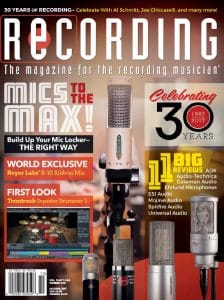 RECORDING Magazine Cover October 2017