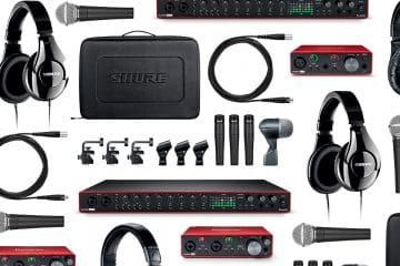 Production bundles for singer-songwriters, podcasters, and drummers, from audio industry leaders, Shure and Focusrite