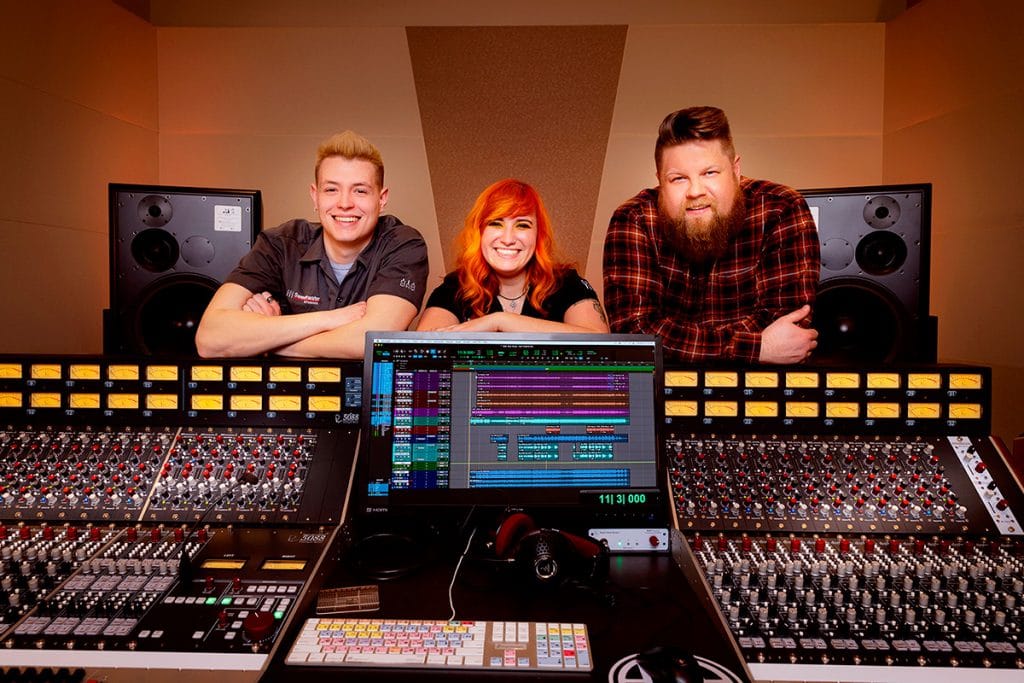 Sweetwater Studios Assistant Engineers with Rupert Neve Designs 5088 console