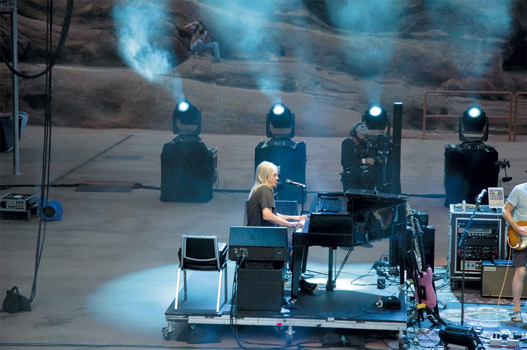 Jeff Chimenti performing with The Wolf Bros. at Red Rocks Colorado