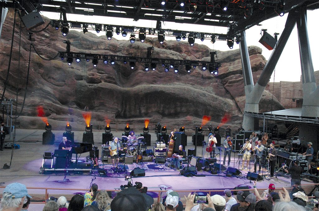 The Wolf Bros. performing at Red Rocks Colorado
