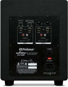 presonus eris sub8 back