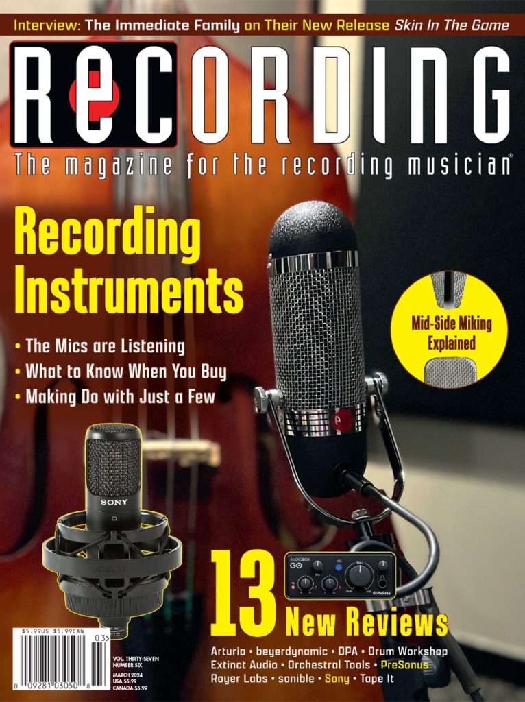 RECORDING Magazine March issue cover